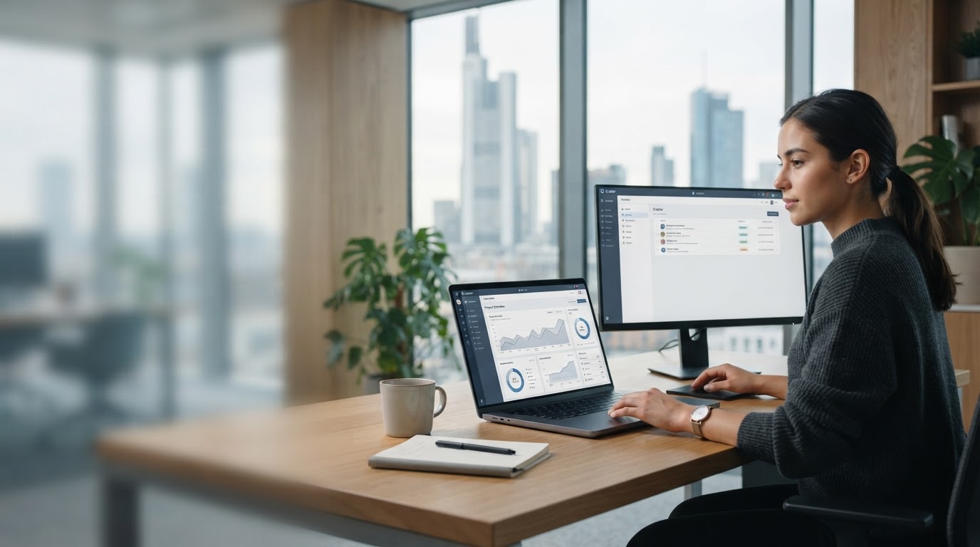 Graldor Dashboard mit prädiktiver Wachstumskurve und Marktdatenanalyse